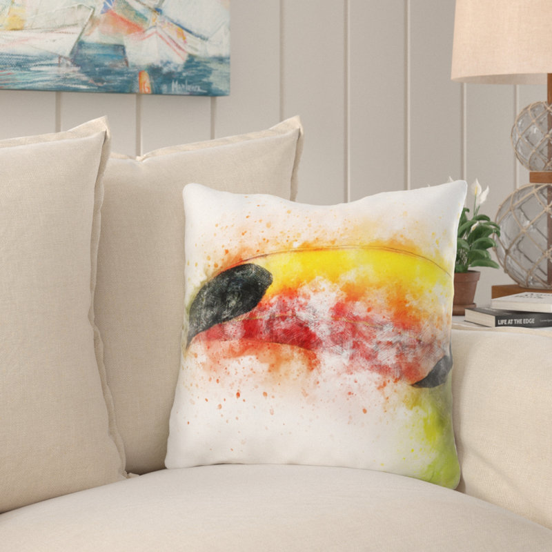Coussin toucan Brandon, Microsuède, Intérieur