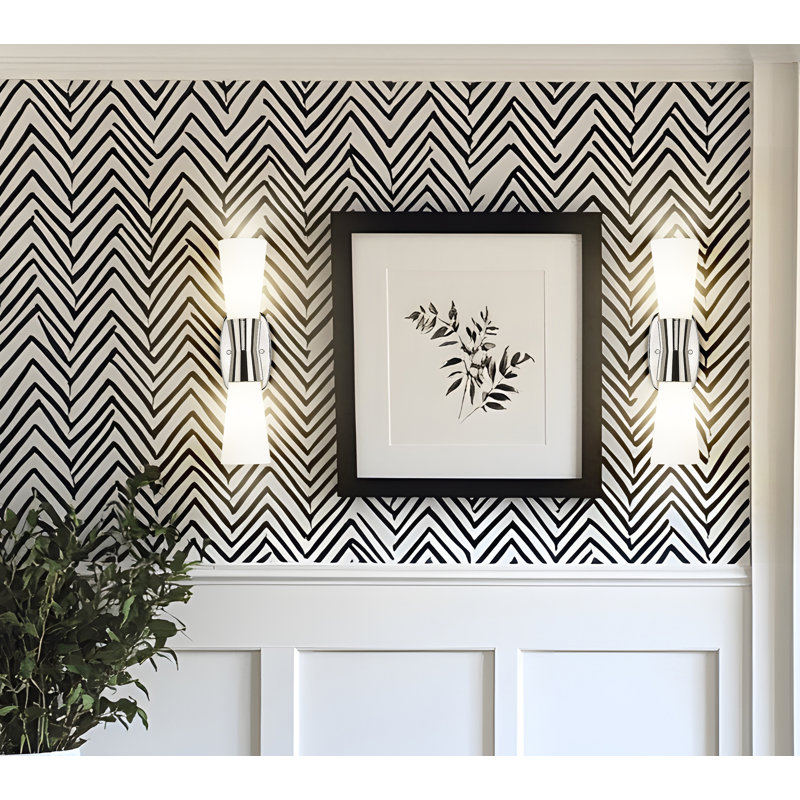 Applique murale 2 lumières en nickel poli Emrys 18 pouces, Nickel poli
