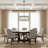 6-Light Black And Gold Interlocked Box Chandelier