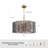 24" 8-Light Dimmable Drum Chandelier