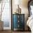 Elegant 3-Drawer Nightstand With Gold Leaf Handles-1019222774