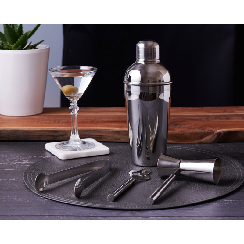 4 Piece Bar Tool Gift Set Stainless Steel Cocktail Making Kit
