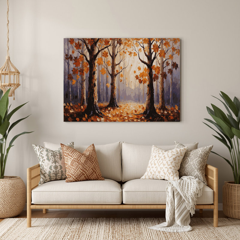 «Thanksgiving Fall Tree paysages», art mural en métal brun, H 12 po x l 18 po x P 0,05 po