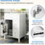 Meuble-lavabo de 24 pouces avec lavabo en céramique, tiroirs et portes à fermeture en douceur, compartiments de rangement intelligents, durabilité à 1 porte, 2 tiroirs, poignées élégantes en alliage d'aluminium