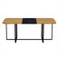 Ensemble de salle à manger 9 pièces 9 pièces avec table en panneau de fibres à densité moyenne bicolore et 8 chaises en velours noir de jais, idéal pour les cuisines familiales