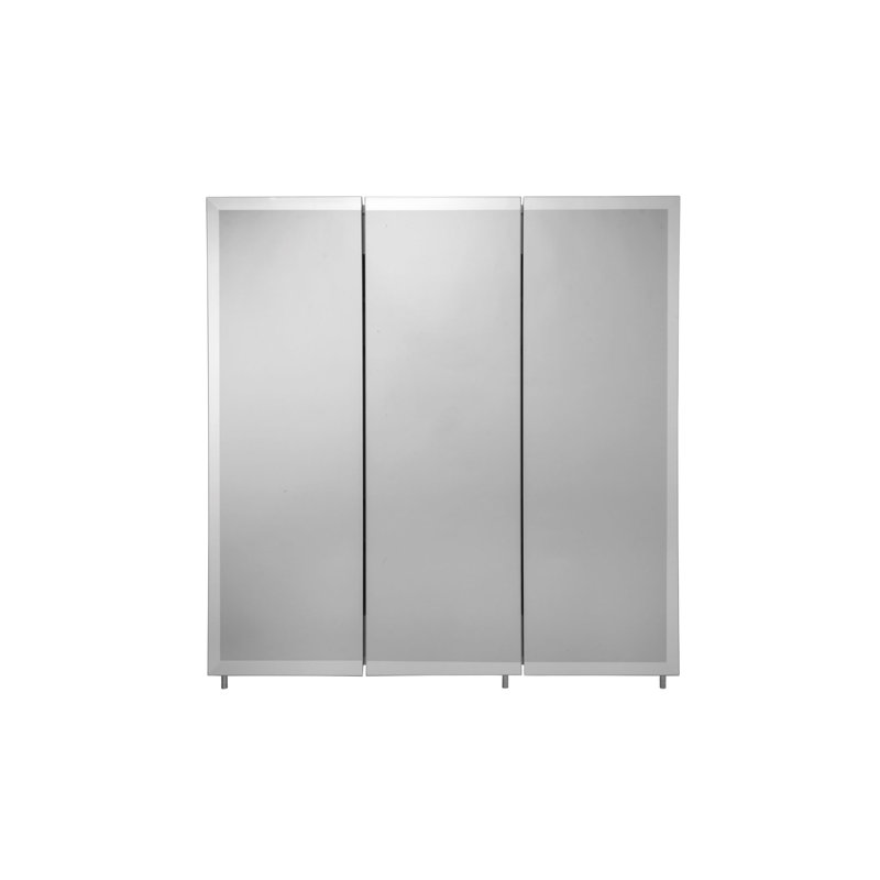 Shamare Surface Mount Frameless 3 Doors Medicine Cabinet with 2 Adjustable Shelves, 30" H x 30" W x 5" D