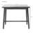 Elegant Black 22"D x 42"W x 36"H Handcrafted Compact Asian-Inspired Bar Table-1913245784