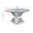 Round Glass Top Metal Base Dining Table