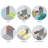 Woven Gray 8-Panel Double Rail White Panel Track Extendable 130"-175"W x 94"H, Panel width 23.5"
