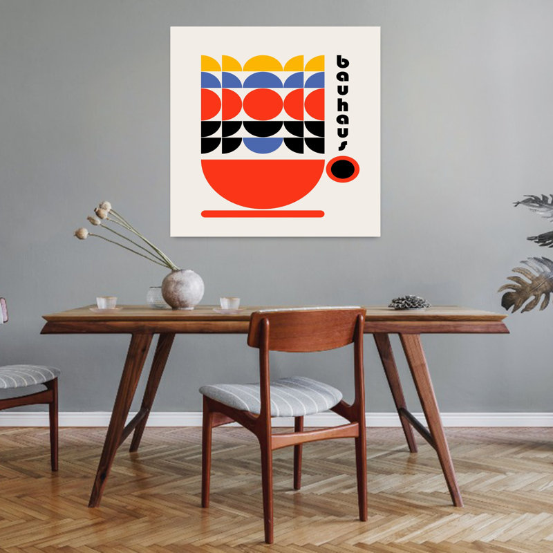 Art contemporain abstrait rétro, H 32 po x l 32 po