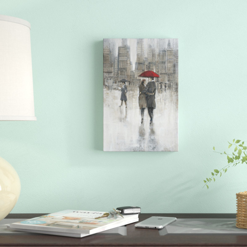 Rain in The City II by Timothy O' Toole - Painting, 30cm H x 20cm W, Wrapped Canvas