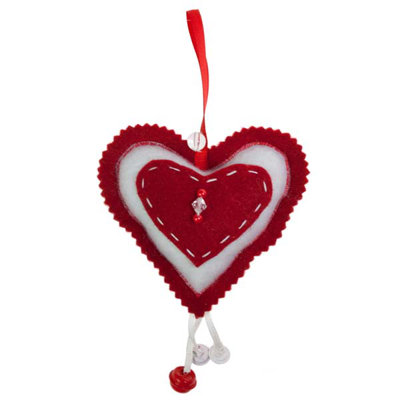 10cm Handmade Textile Holiday Shaped Ornament