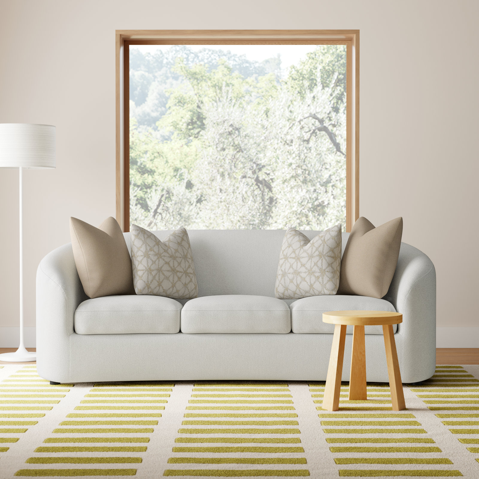 Wayfair Ashleen Round Arm Curved Sofa - Thumbnail 3