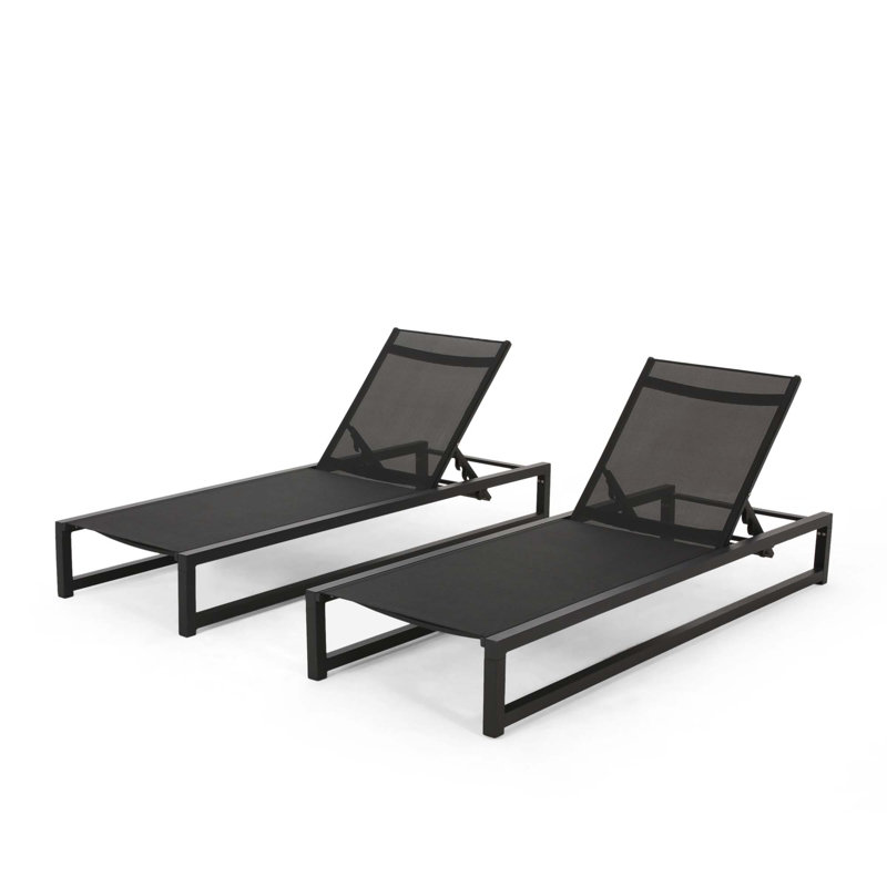 Chaise longue Venice, Noir