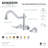 Kingston Brass Heritage Two-Handle 3-Hole Wall Mount Roman Tub Faucet-33092095