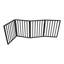 Barrière pour animaux pliante et autoportante, barrière pour chien en bois brun foncé - parfaite pour les portes d'entrée / escaliers, bois de peuplier massif, look moderne et élégant, facile à déplacer et à ranger, aucune installation nécessaire