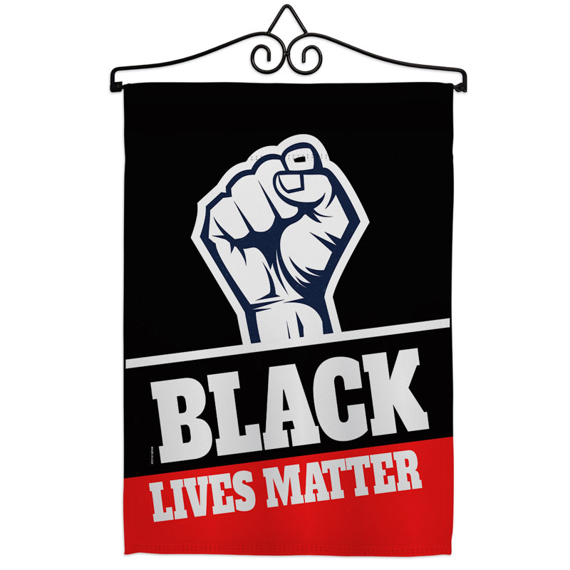 Ensemble de drapeau à 2 côtés en polyester 18,5 po x 13 po black lives matter