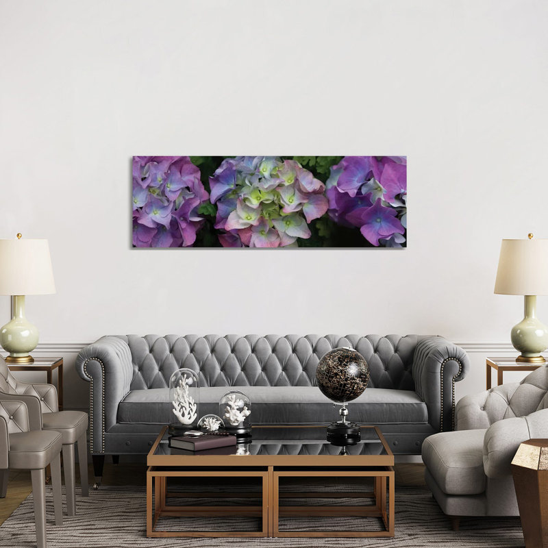 Close-up Of Hydrangea Flowers II by Panoramic Images - Wrapped Canvas Panoramic Gallery-Wrapped Canvas Giclée