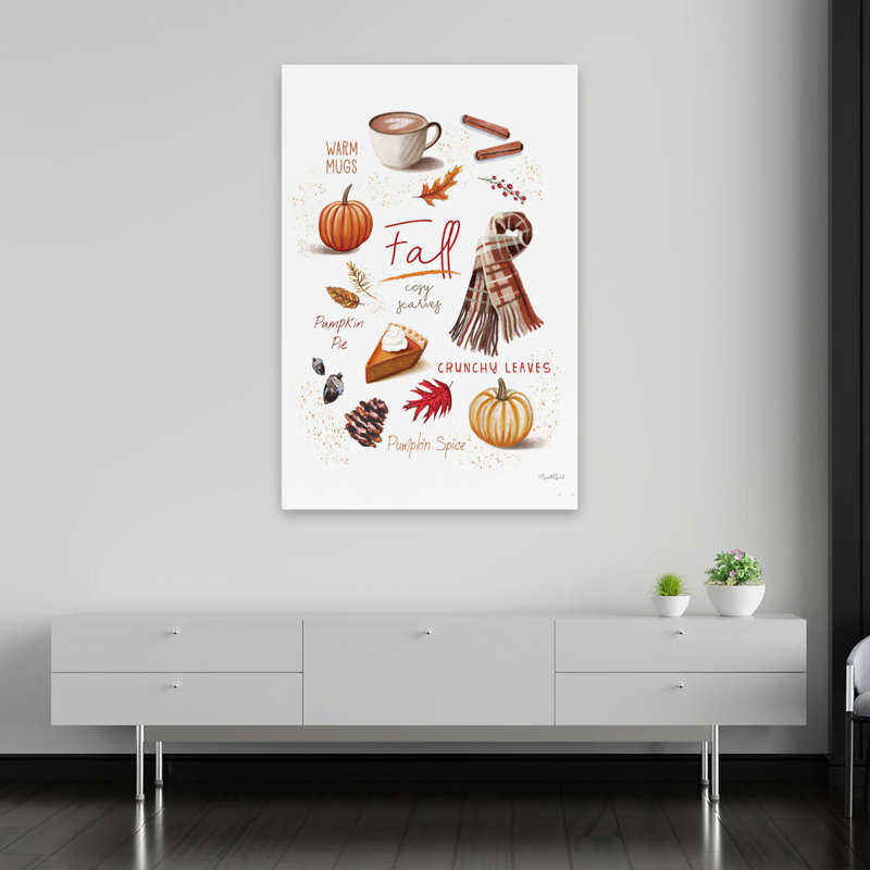 All About Fall - Contemporary Fall Elements Cozy Scarves - Art de la tarte à la citrouille, H 40 po x l 60 po