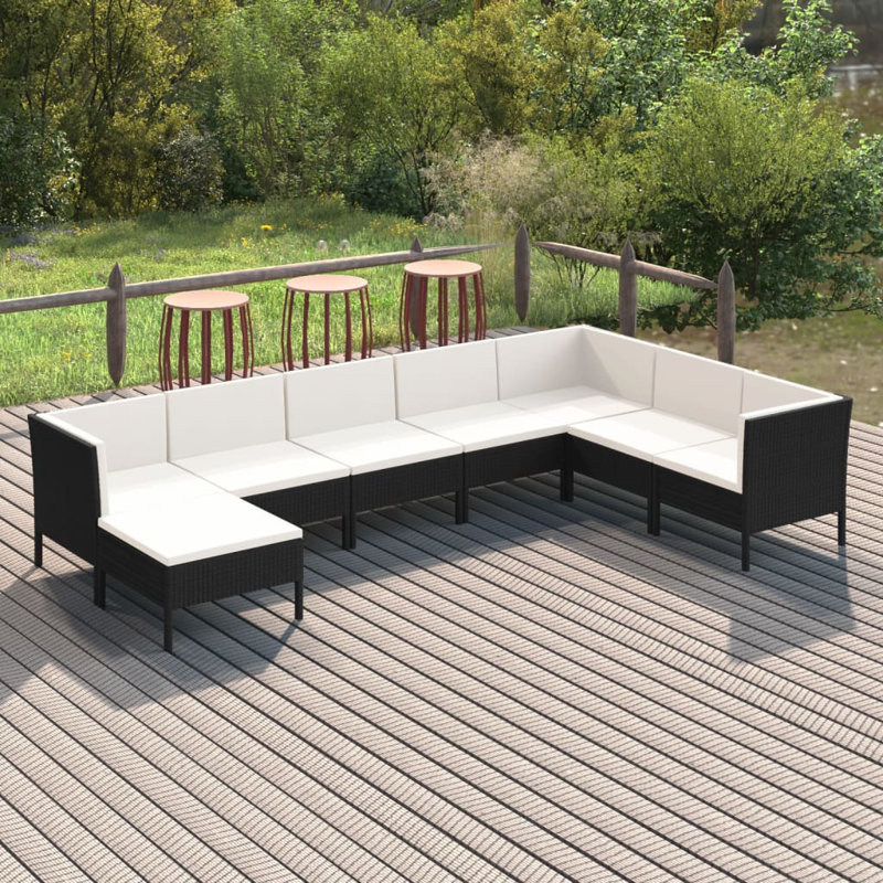 Torika 23.6" Wide Square Patio Sectional Set with Cushions