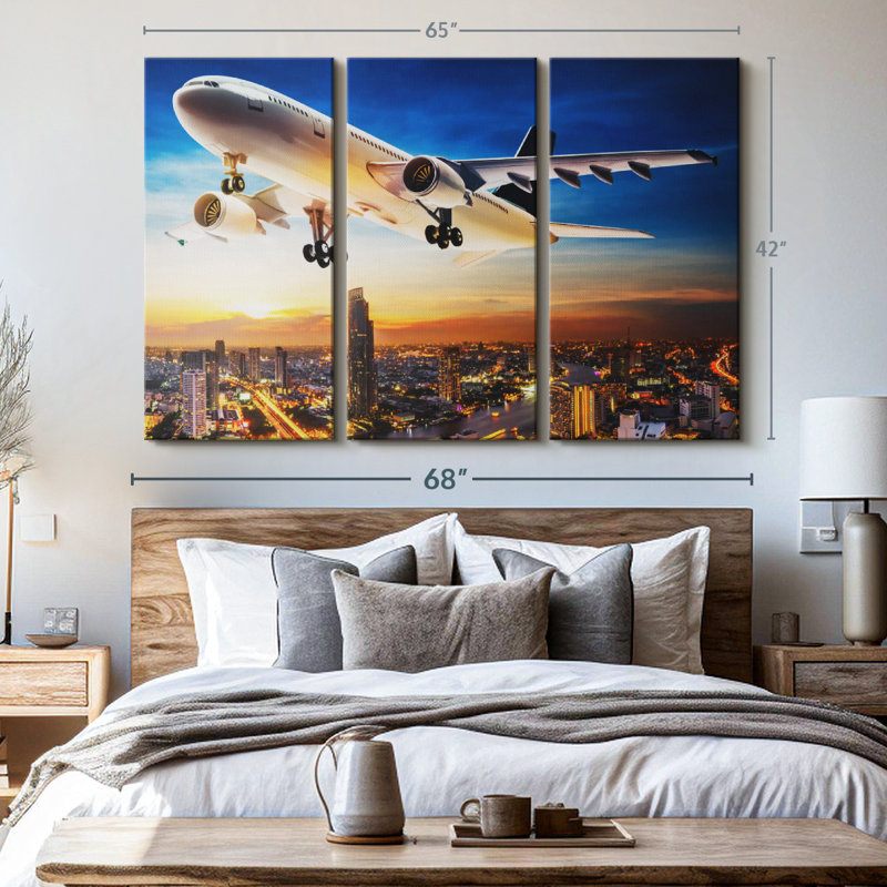 «Transport Plane» sur, H 42 po x l 65 po x P 1,25 po