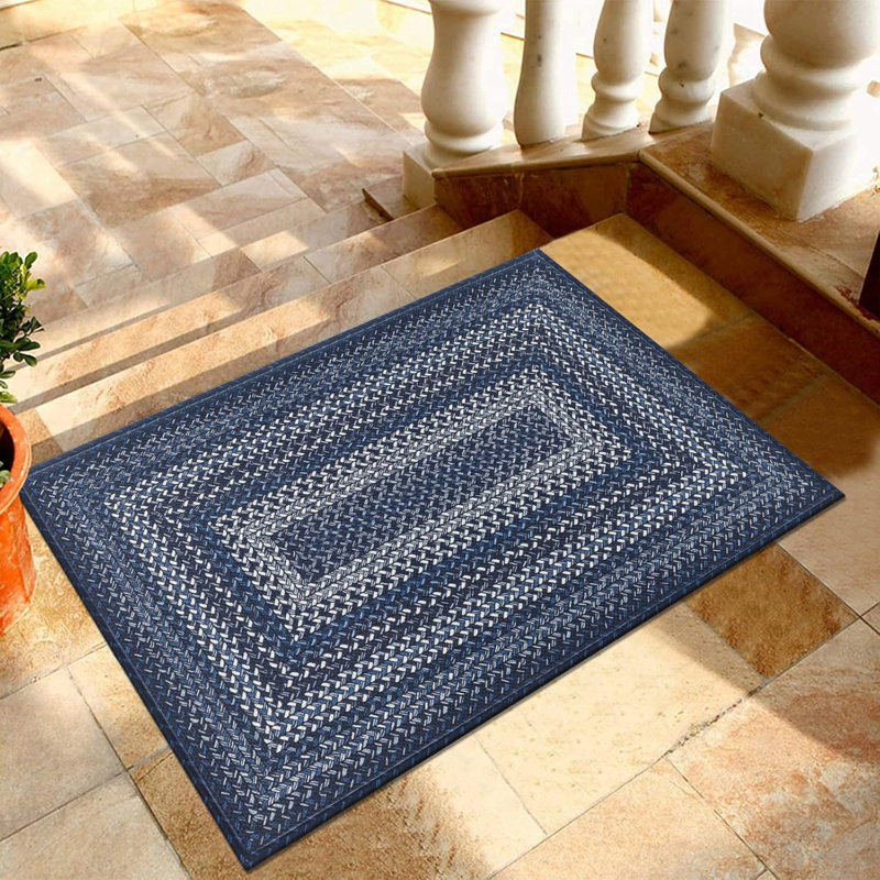 Paillasson lavable antidérapant, Blue, 24" W x 36" L
