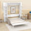 Grand lit escamotable avec canapé et tablettes de rangement-575553283