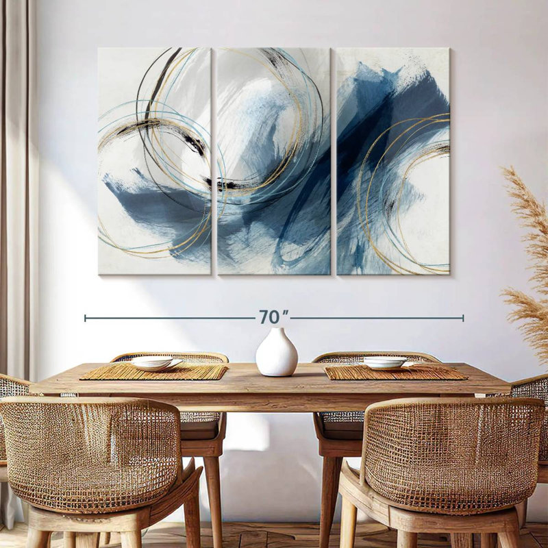Detour On Canvas 3 Pieces Set, 42" H x 65" W x 1.25" D