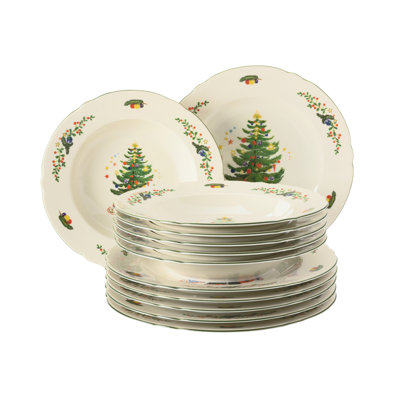 Marie Luise Weihnachten 12 Piece Bone China Dinnerware Set, Service for 6