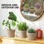 Outsunny Seagrass Plant Pots Indoor Outdoor Plastic Liners Natural