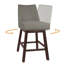 Tabouret de bar pivotant en bois massif de 29,5 po Khushveer (ensemble de 2)-86285993