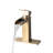 Brushed Gold Waterfall Bathroom Faucet - Single Handle Deck Mounted. For Sinks. Stainless Steel. Pop Up Drain & Overflow. Controlled Water Flow. 1.2 Gpm. 9/16 In. . Size. 5.9 Spout Ht. 3.74 Reach.-125364276