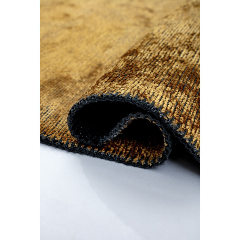 Rapture Yellow Luxury Area Rug, Rectangle 7'10" x 11'2"