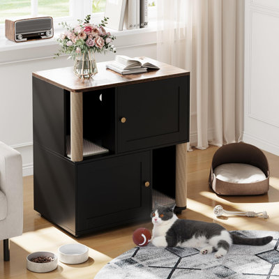 Enceinte de litière pour chat Growood Tigerwood