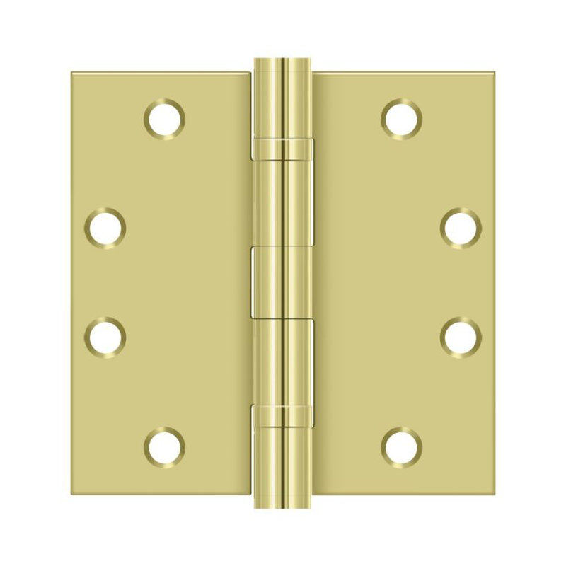 102'' x 102'' Steel Butt Bearing Hinge, Polished Brass