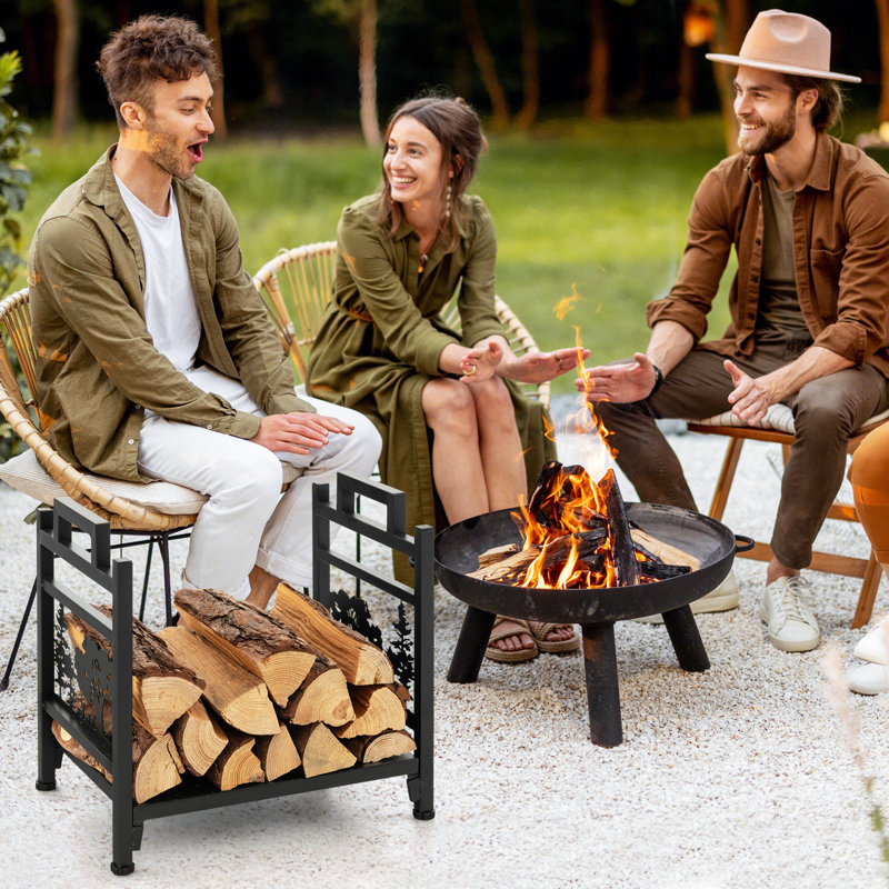 Siaosi 45cm W Metal Log Rack
