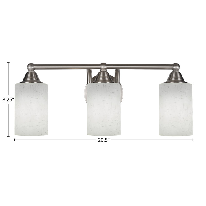 Michell 3-Light Bath Bar, Brushed Nickel