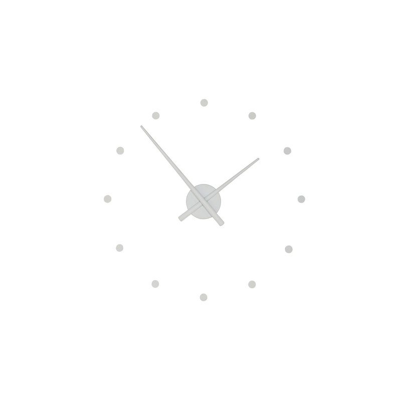 OJ Analog Wall Clock, Silver, Small