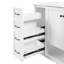 Meuble-lavabo moderne 36 po avec lavabo en céramique, armoire de rangement en bois massif avec tiroirs et tablette ouverte (blanc / noir / gris)-132392933