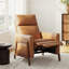 Mid Century Modern Push Back Recliner Chair – Wingback PU Leather Armchair