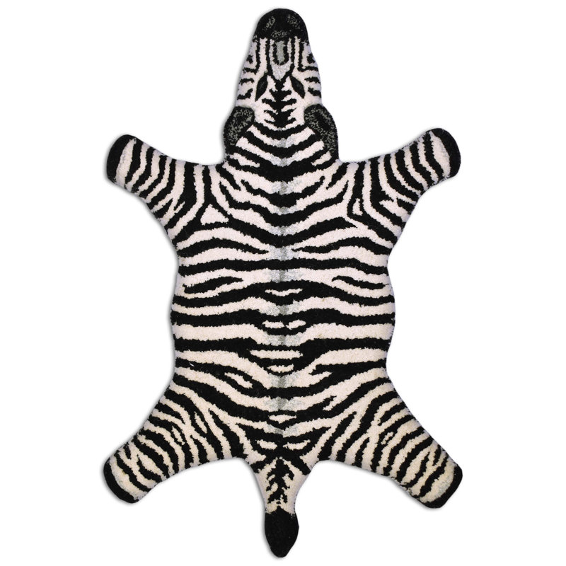 Duquense Wool Animal Print Indoor Rug, Novelty 2' x 3'