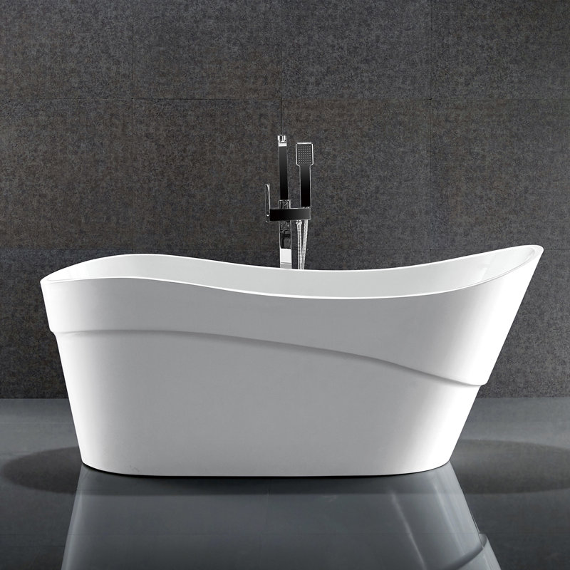 67" x 31.5" Freestanding Soaking Acrylic Bathtub