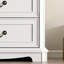 Commode 6 tiroirs Vintage, commode en bois de 46 po de hauteur pour chambre à coucher avec poignée en métal-1723213567