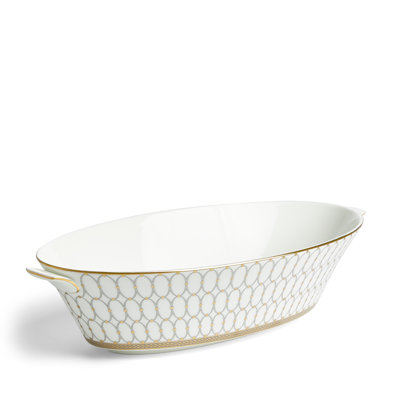 Renaissance Grey 13.3in Oval Serving Bowl
