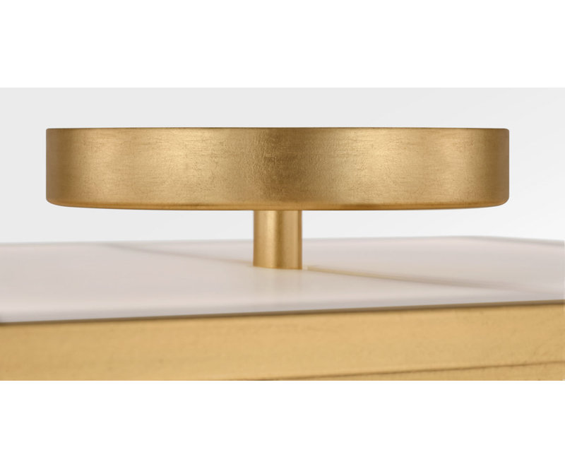 Dupont Square Semi Flush, Gild, 4" H x 12" W x 12" D