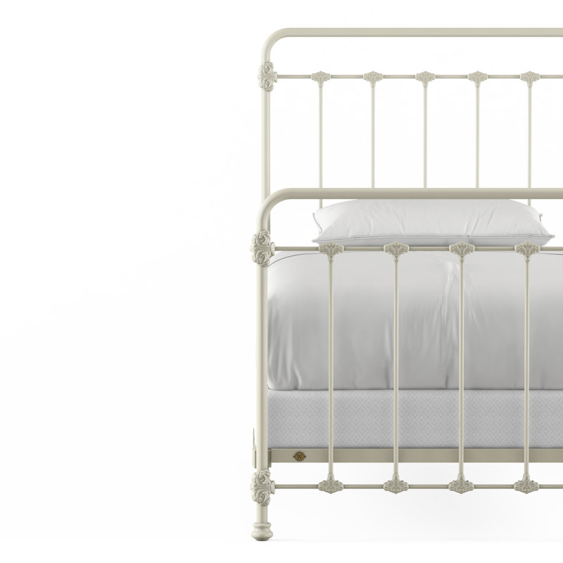 160 Picket Fence Bed | Complete Standard, Twin, Gloss Off-White