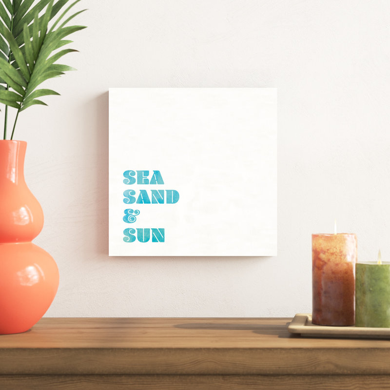 Beach Sayings I, H 12 po x l 12 po x P 1,25 po