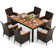 Nahtanha 6-Person Metal Patio Dining Set