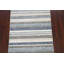 Tapis gris / bleu / ivoire noué à la main de conception unique 4 pi x 6 pi New Age