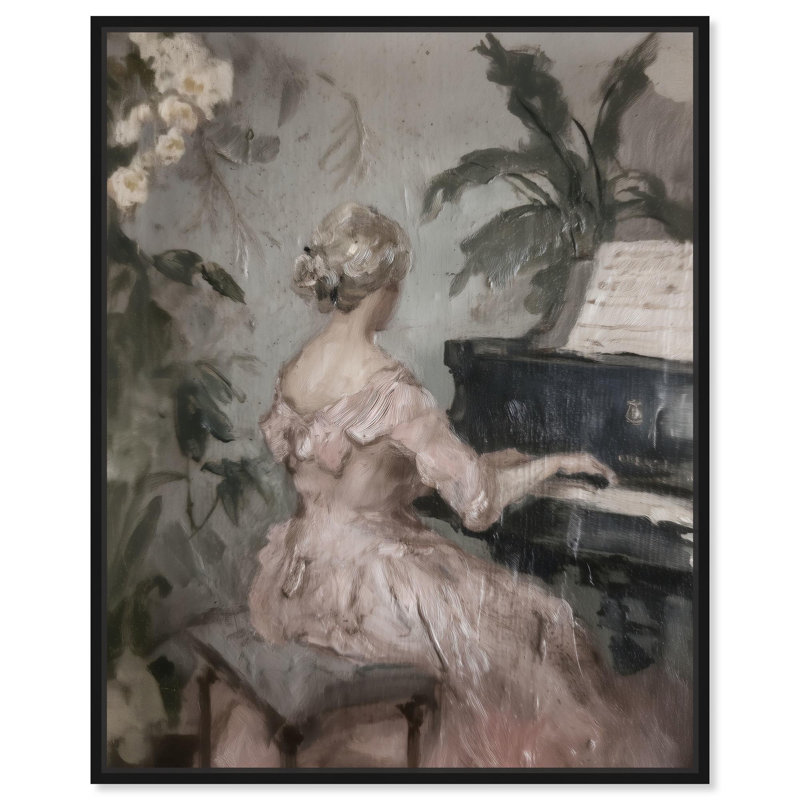Soft Music Canvas Vintage Wall Decor by Art Remedy, 21" H x 17" W, Black Floater Framed